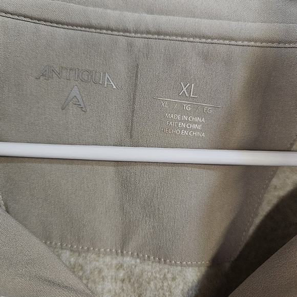 New York Jets Antigua Sweatshirt 1/4 Zip NFL Gang Green Men's XL $110 MSRP - Picture 8 of 8